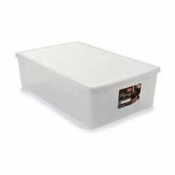 Frvaringslda med lock Stefanplast Elegance Vit Plast 38,5 x 17