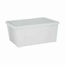 Frvaringslda med lock Stefanplast Elegance Vit Plast 29 x 17 x
