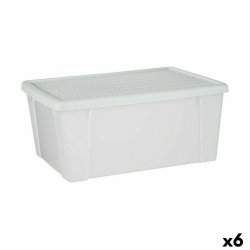 Frvaringslda med lock Stefanplast Elegance Vit Plast 29 x 17 x