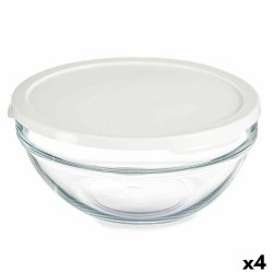 Rund matlda med lock Pasabahce Chefs Vit 1,7 L 21 x 9 x 21 cm (