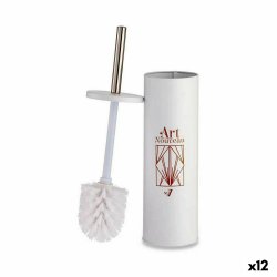 Toalettborste Berilo Art Nouveau Vit Brons Stl Plast 9,5 x 37,5