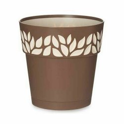 Sjlvvattnande blomkruka Stefanplast Cloe Brun Plast 19 x 19 x 1