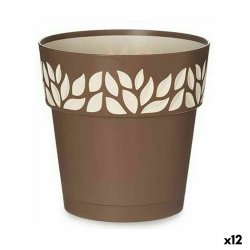 Sjlvvattnande blomkruka Stefanplast Cloe Brun Plast 19 x 19 x 1