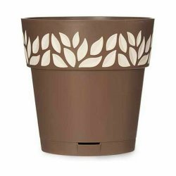 Sjlvvattnande blomkruka Stefanplast Cloe Brun Plast 19 x 19 x 1