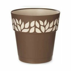 Sjlvvattnande blomkruka Stefanplast Cloe Brun Plast 25 x 25 x 2
