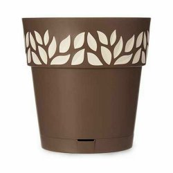 Sjlvvattnande blomkruka Stefanplast Cloe Brun Plast 29 x 29 x 2