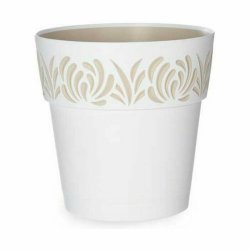 Sjlvvattnande blomkruka Stefanplast Gaia Vit Plast 25 x 25 x 25