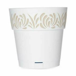 Sjlvvattnande blomkruka Stefanplast Gaia Vit Plast 25 x 25 x 25