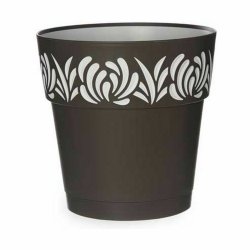 Sjlvvattnande blomkruka Stefanplast Gaia Antracitgr Plast 25 x
