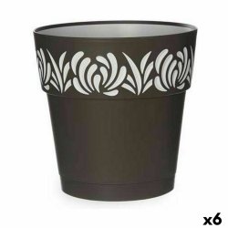 Sjlvvattnande blomkruka Stefanplast Gaia Antracitgr Plast 25 x