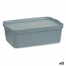 Frvaringslda med lock Kipit TP595-2 Gr Plast 14 L 29,5 x 14,3