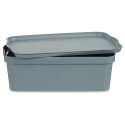 Frvaringslda med lock Kipit TP595-2 Gr Plast 14 L 29,5 x 14,3