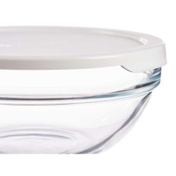 Rund matlda med lock Pasabahce Chefs Vit 595 ml 14 x 6,3 x 14 c