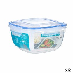 Hermetisk matlda Leknes Transparent Plast Fyrkantig 2,4 L (12 a