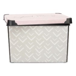 Frvaringslda med lock Kipit Vibes Rosa Plast Pilar 22 L 30 x 2