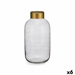 Vas Gift Decor Gr Gyllene Glas 14,5 x 29,5 x 14,5 cm (6 antal)