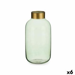 Vas Grn Gyllene Glas 14,5 x 29,5 x 14,5 cm (6 antal)