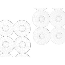 Halkfri duschmatta Transparent PVC 54 x 54 x 1 cm (6 antal)