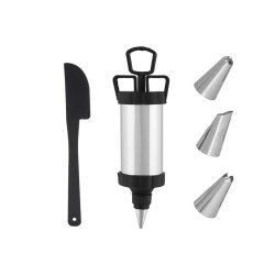 Konditorset fr bakverk Kinvara HD092838 Svart Silvrig Set (6 an