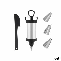 Konditorset fr bakverk Kinvara HD092838 Svart Silvrig Set (6 an