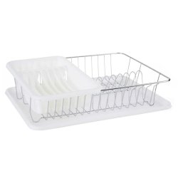Diskstll Vit Metall Plast 43,5 x 11 x 33,5 cm (4 antal)