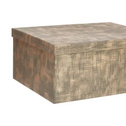 Set med stapelbara frvaringsldor Pincello Svart Papp Rnder (2