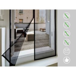 Myggnt Kipit BA2301-490 Svart Polyester Magnet 90 x 210 cm (12