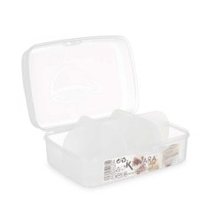 Ask med fack Kinvara 02 1178 Transparent Plast 21,5 x 8 x 14,6 c