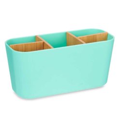 Tandborsthllare Berilo B9045-GREEN Grn Bambu polypropen 21 x 1