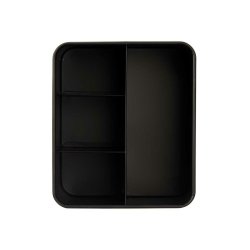 Multifunktionell korg Bestick Svart Metall 18 x 13,3 x 15,3 cm (