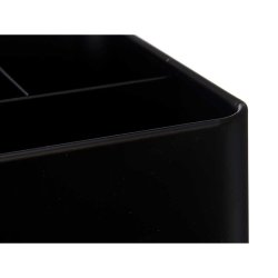 Multifunktionell korg Bestick Svart Metall 18 x 13,3 x 15,3 cm (