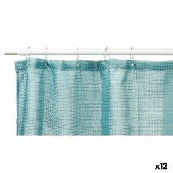 Duschdraperi Berilo Turkosgrn Polyester 180 x 180 cm 30 x 5 x 1