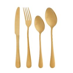 Bestickset Gyllene Rostfritt stl (6 antal)