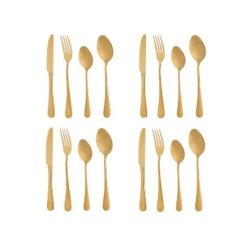Bestickset Gyllene Rostfritt stl (6 antal)