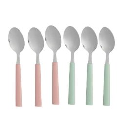 Dessertskedssats Kinvara CN-KT166096-1T Grn Rosa Silvrig Rostfr