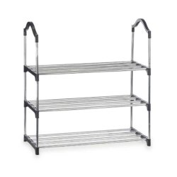 Skostll Kipit 1064 Silvrig 58 x 26 x 58 cm 3 Hyllor