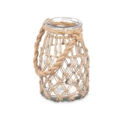 Ljusstakar Burk Transparent Naturell Glas Snre 14 x 21 cm (6 an