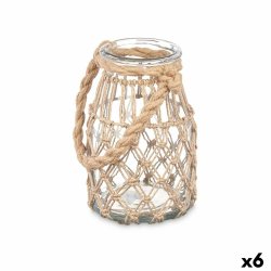 Ljusstakar Burk Transparent Naturell Glas Snre 14 x 21 cm (6 an