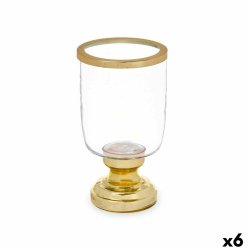 Ljusstakar Vinglas Gyllene Stl 12 x 24,5 x 12 cm (6 antal)