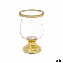 Ljusstakar Vinglas Gyllene Stl 15,5 x 26 x 15,5 cm (6 antal)