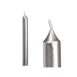 Set med levande ljus Acorde 126-E-AR Silvrig 2 x 2 x 20 cm (12 a
