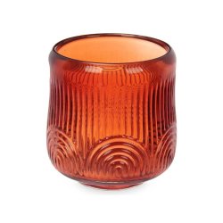 Ljusstakar Rnder Orange Glas 9 x 9,5 x 9 cm (12 antal)