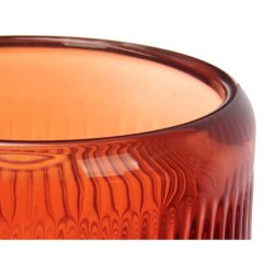 Ljusstakar Rnder Orange Glas 9 x 9,5 x 9 cm (12 antal)