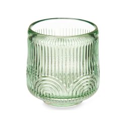 Ljusstakar Rnder Grn Glas 7,5 x 7,8 x 7,5 cm (12 antal)