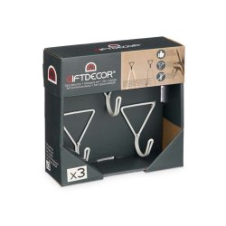 Kldhngare Vit Metall Triangulr Set 3 Delar (6 antal)