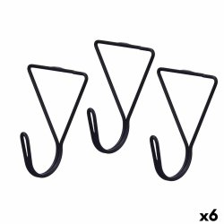 Kldhngare Svart Metall Triangulr Set 3 Delar (6 antal)