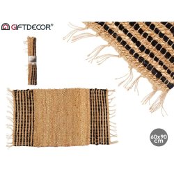 Matta Gift Decor Svart Naturell 60 x 90 cm (12 antal)