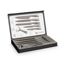Knivset Kinvara KT211035 Svart Rostfritt stl polypropen 6 Delar