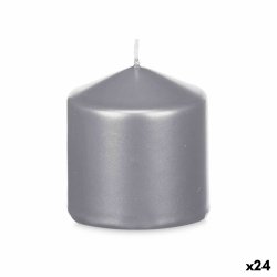 Ljus Acorde 92533 Silvrig 7 x 7,5 x 7 cm (24 antal)