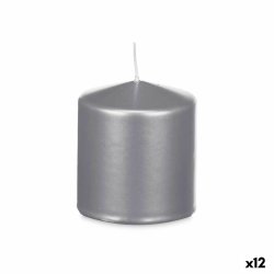 Ljus Acorde 92543 Silvrig 9 x 10 x 9 cm (12 antal)